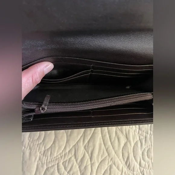 GUCCI Micro Guccissima GG Pattern Long Bifold Wallet Leather Black Gold - Picture 12 of 16